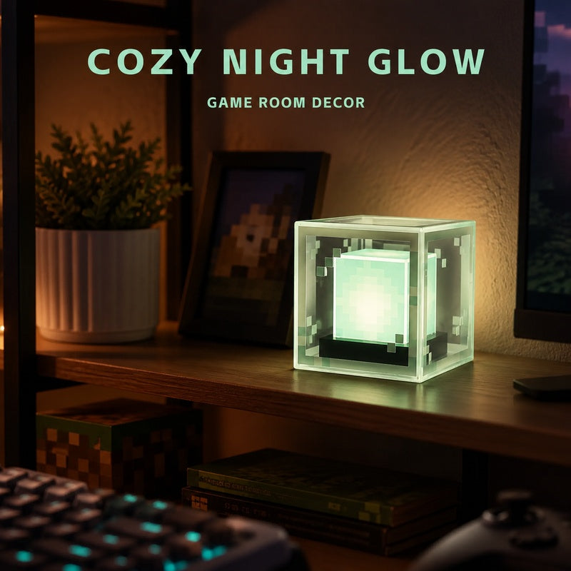
Beacon Glow Cube on a cosy bedside table