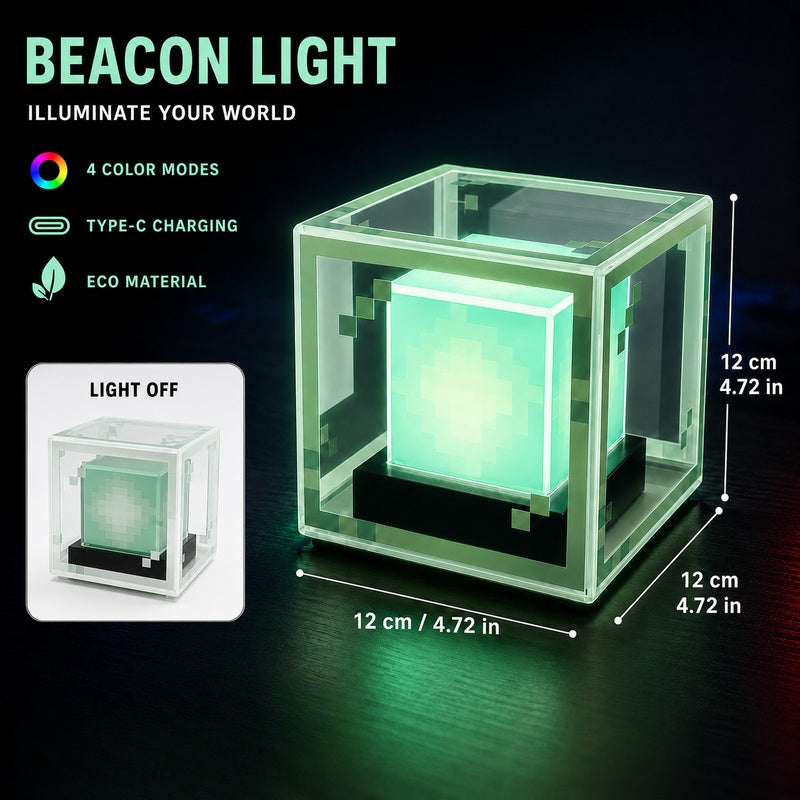 
Beacon Glow Cube supplier size and charging guide