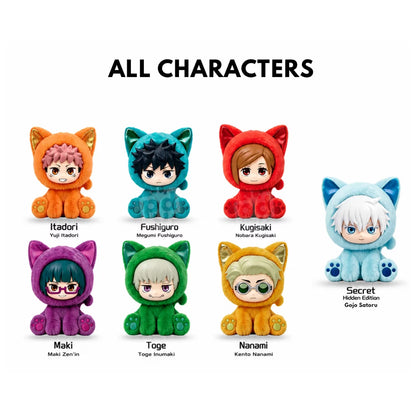 EAKI Jujutsu Kaisen Sitting Cat Party Plush Pendant Blind Box – Single Box The Wonders Mart Trading™