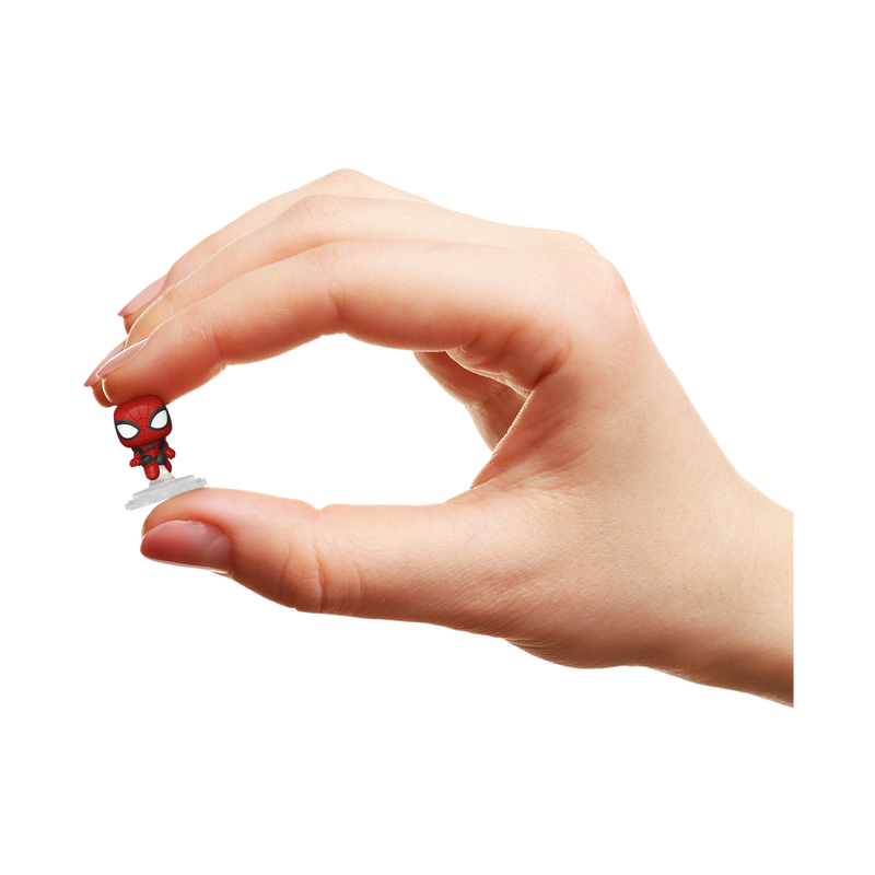 
Spider-Man Bitty Pop! miniature shown between fingers for scale