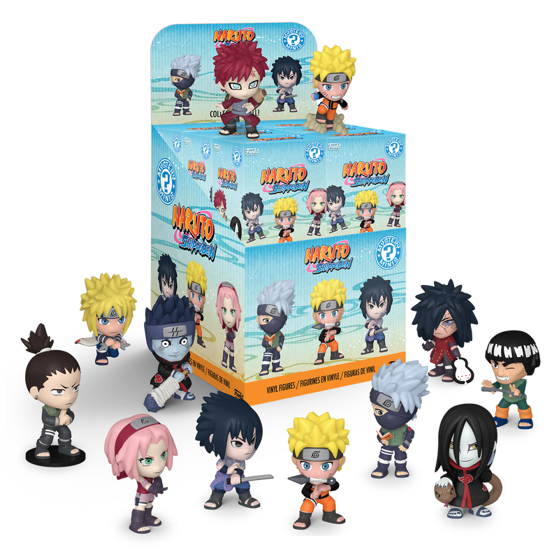
Funko Naruto Shippuden Mystery Minis display carton and examples – one blind box supplied