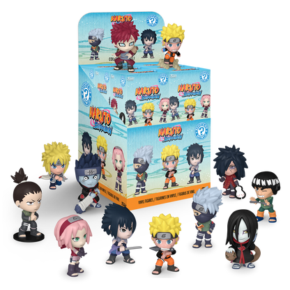
Funko Naruto Shippuden Mystery Minis display carton and examples – one blind box supplied
