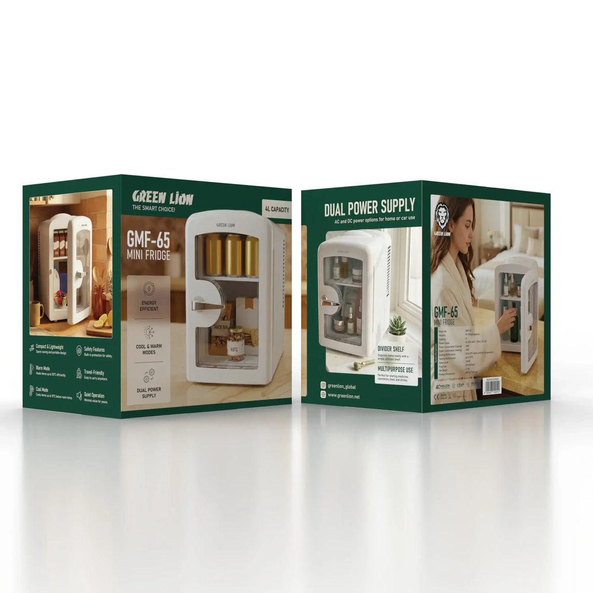 
Green Lion GMF-65 Mini Fridge 4L – White – official product image 4