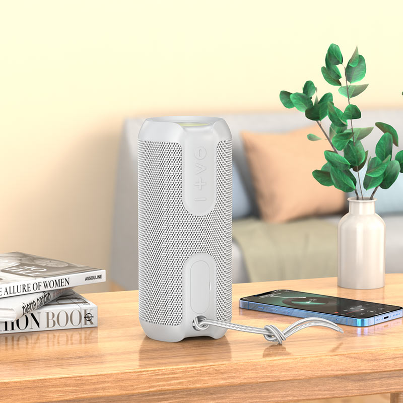 HOCO BS48 Artistic Wireless Bluetooth Speaker – Colorful Lights, FM/TF/USB, Dual 5W, 1200mAh Battery