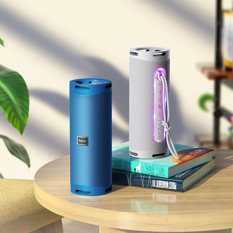 HOCO HC9 Dazzling Pulse Wireless Speaker – Dual 5W Bluetooth v5.1 Portable Speaker with RGB Lights, 1800mAh Battery, BT/USB/TF/AUX/TWS Support