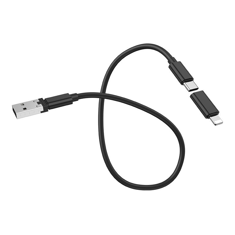HOCO U86 Treasure 6-in-1 Charging Data Cable with Storage Case – Type-C, Lightning, Micro-USB, USB, SIM Tool & Phone Stand
