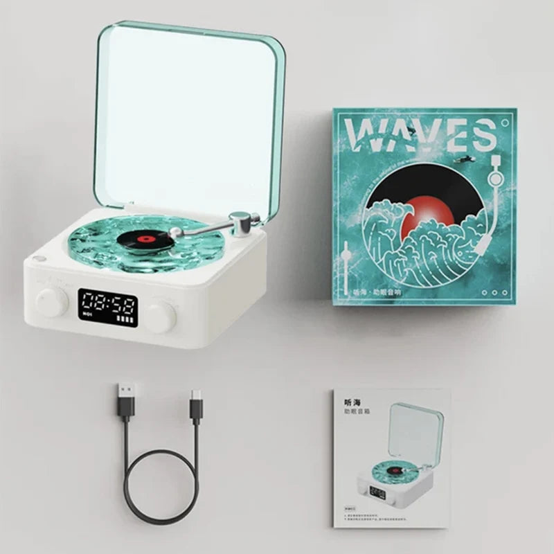 KAWOO White Noise Ocean Speaker with Bluetooth, Ambient Night Light & Desk Ornament – Soothing Sound Machine for Sleep & Relaxation