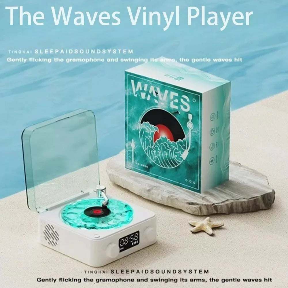 KAWOO White Noise Ocean Speaker with Bluetooth, Ambient Night Light & Desk Ornament – Soothing Sound Machine for Sleep & Relaxation