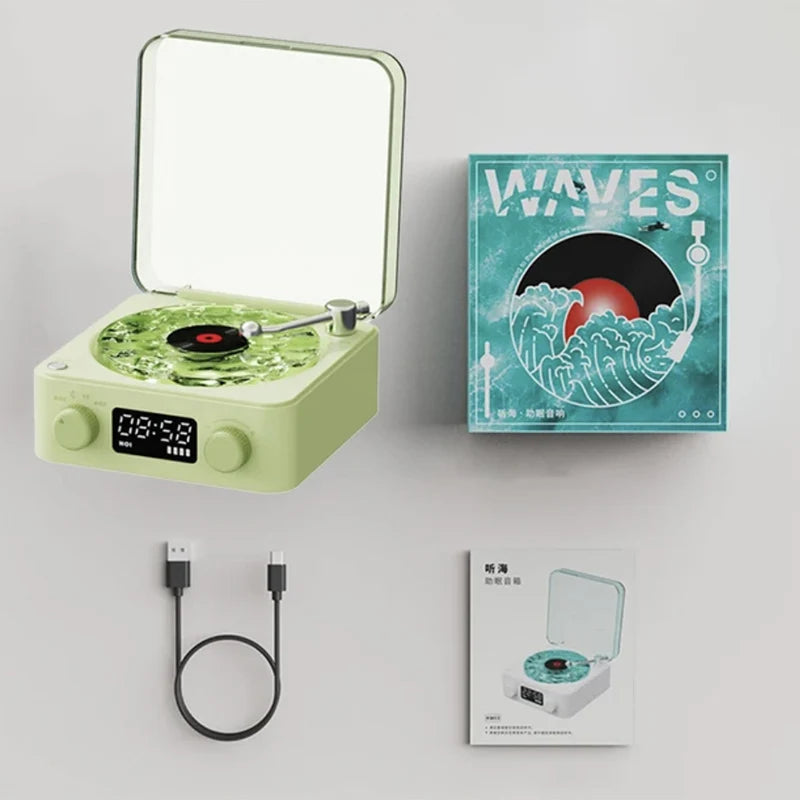 KAWOO White Noise Ocean Speaker with Bluetooth, Ambient Night Light & Desk Ornament – Soothing Sound Machine for Sleep & Relaxation
