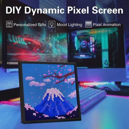 iDotMatrix LED Pixel Display, 32x32 Programmable Pixel Art Display with APP Control for Kids Boys Girls, Creative Animations, Fun Text and Digital Clock, Gaming Accessories for Desk/Wall Room Decor