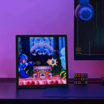 iDotMatrix LED Pixel Display, 32x32 Programmable Pixel Art Display with APP Control for Kids Boys Girls, Creative Animations, Fun Text and Digital Clock, Gaming Accessories for Desk/Wall Room Decor