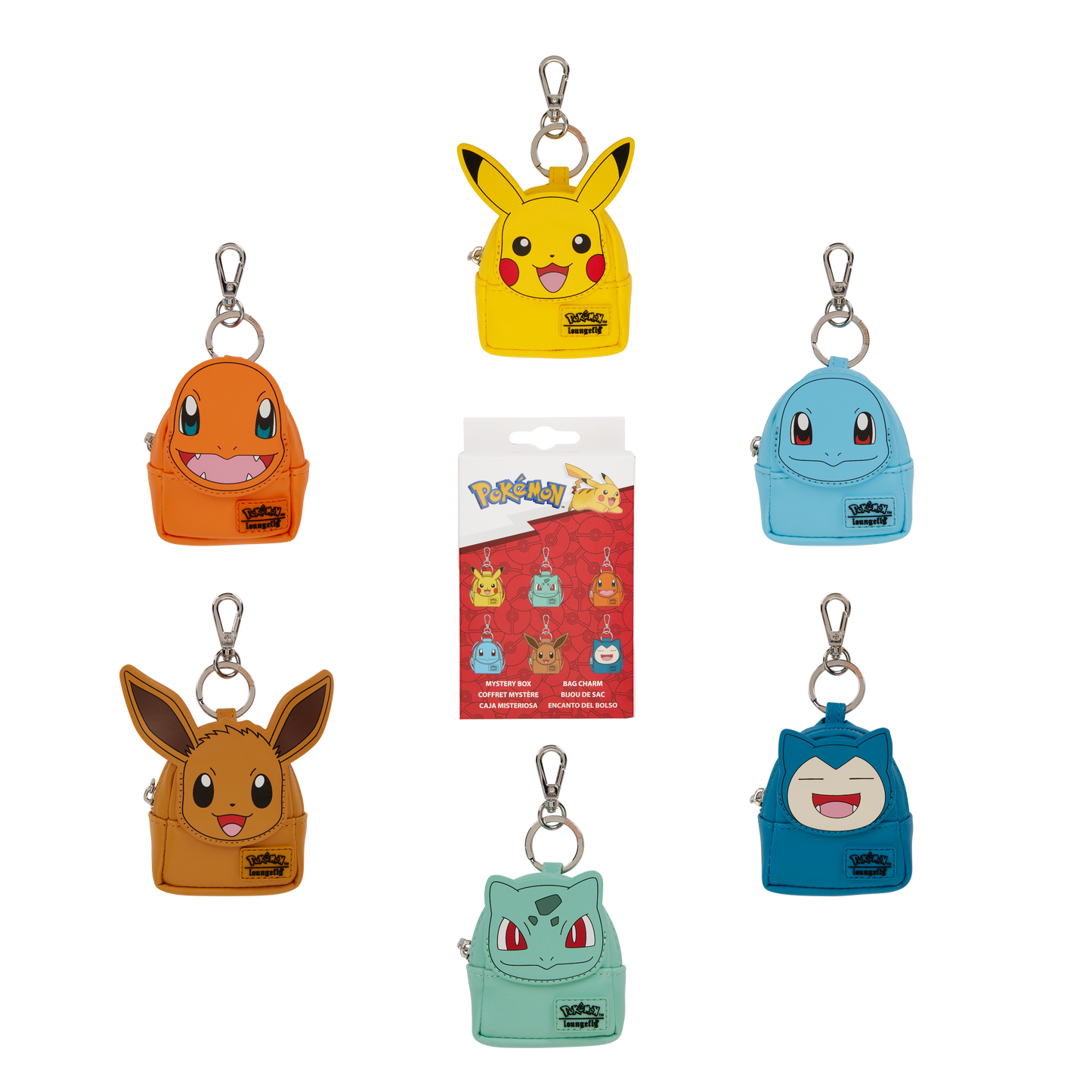 
Loungefly Pokémon mystery mini backpack charm assortment – one random charm supplied