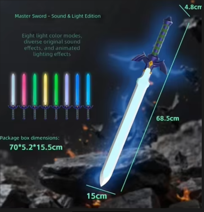 
Master Sword Sound and Light Edition with eight colour modes and dimensions