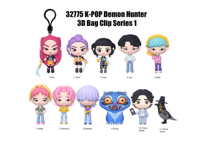 
KPop Demon Hunters Series 1 Monogram bag clip assortment – one random design supplied