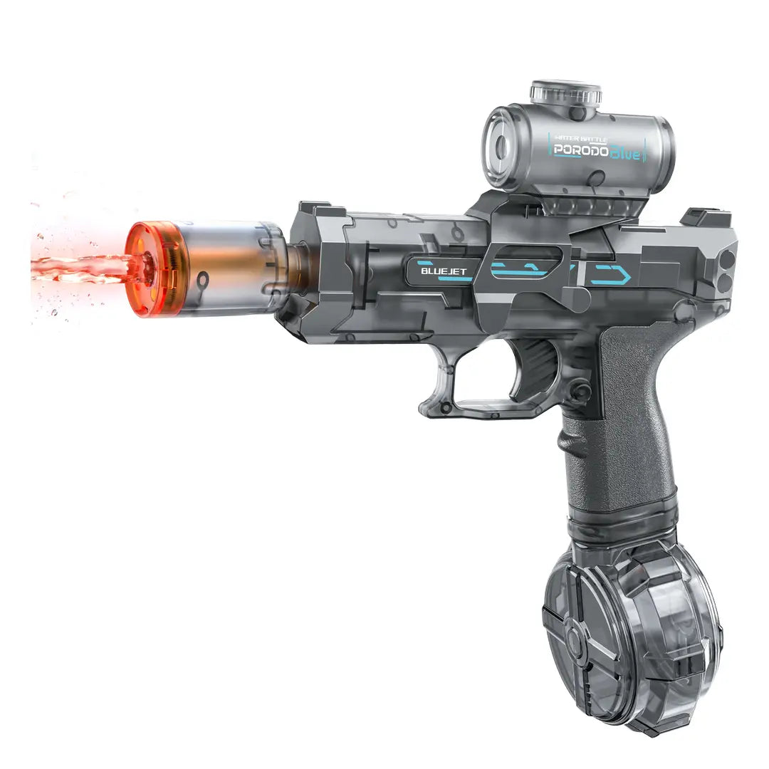 
Porodo Blue Auto-Firing Electric Water Gun with Flashing Lights – Grey – official product image 2