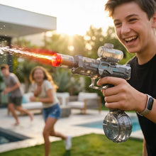 Porodo Blue Auto-Firing Electric Water Gun with Flashing Lights – Grey – official product image 4
