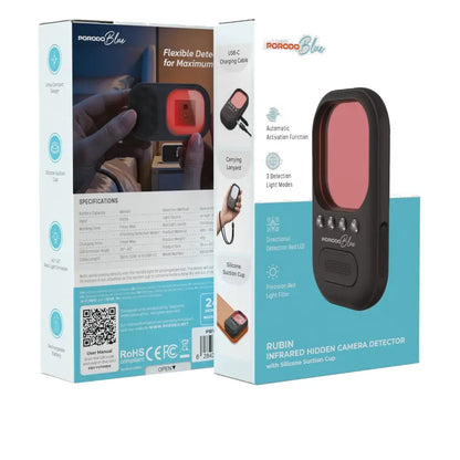 
Porodo Blue Rubin Infrared Hidden Camera Detector – Black – official product image 2