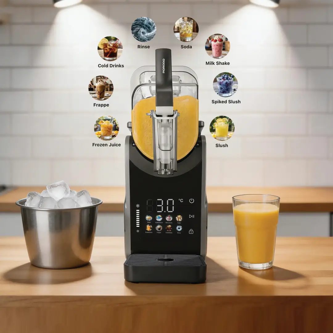 
Porodo Lifestyle Glacee 2-in-1 Slushie & Ice Cream Maker 2.5L – Grey – official product image 4