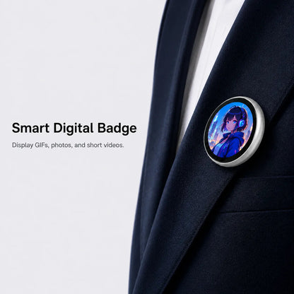 N88 Smart Digital E-Badge – 1.85” Touchscreen Magnetic GIF & Video Display Badge The Wonders Mart Trading™