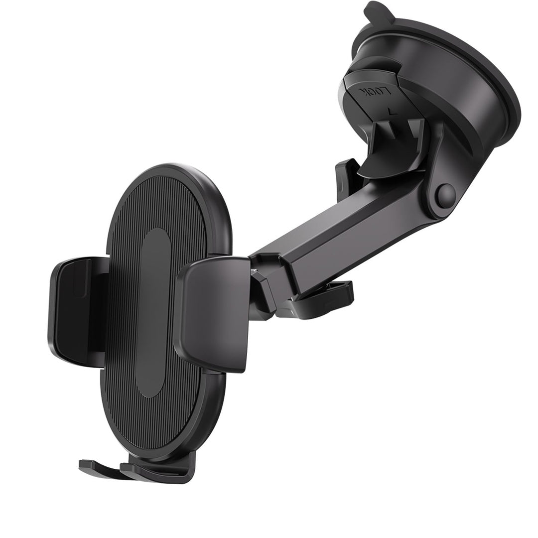 Green Lion Strong Hold X Car Phone Holder – 360° Adjustable Suction Mount (Black) The Wonders Mart Trading™