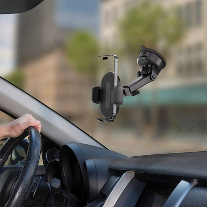 Green Lion Strong Hold X Car Phone Holder – 360° Adjustable Suction Mount (Black) The Wonders Mart Trading™