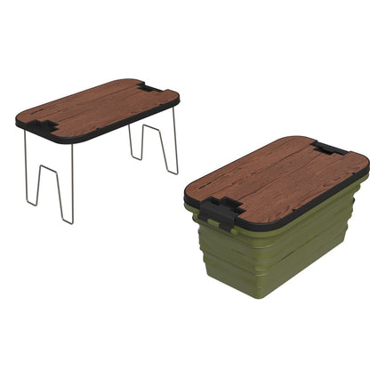 Green Lion Folding Basket with Built-In Table – 32L Portable Storage & Camping Basket (Green) The Wonders Mart Trading™