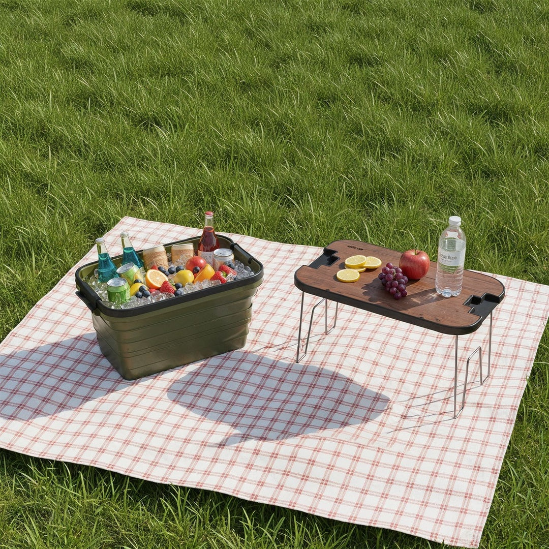Green Lion Folding Basket with Built-In Table – 32L Portable Storage & Camping Basket (Green) The Wonders Mart Trading™