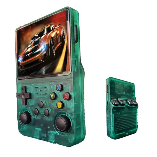 R36S Retro Handheld Game Console – 3.5” IPS Screen, 64GB, 15,000+ Preinstalled Games, RK3326 CPU, 20 Emulators, 3500mAh Battery