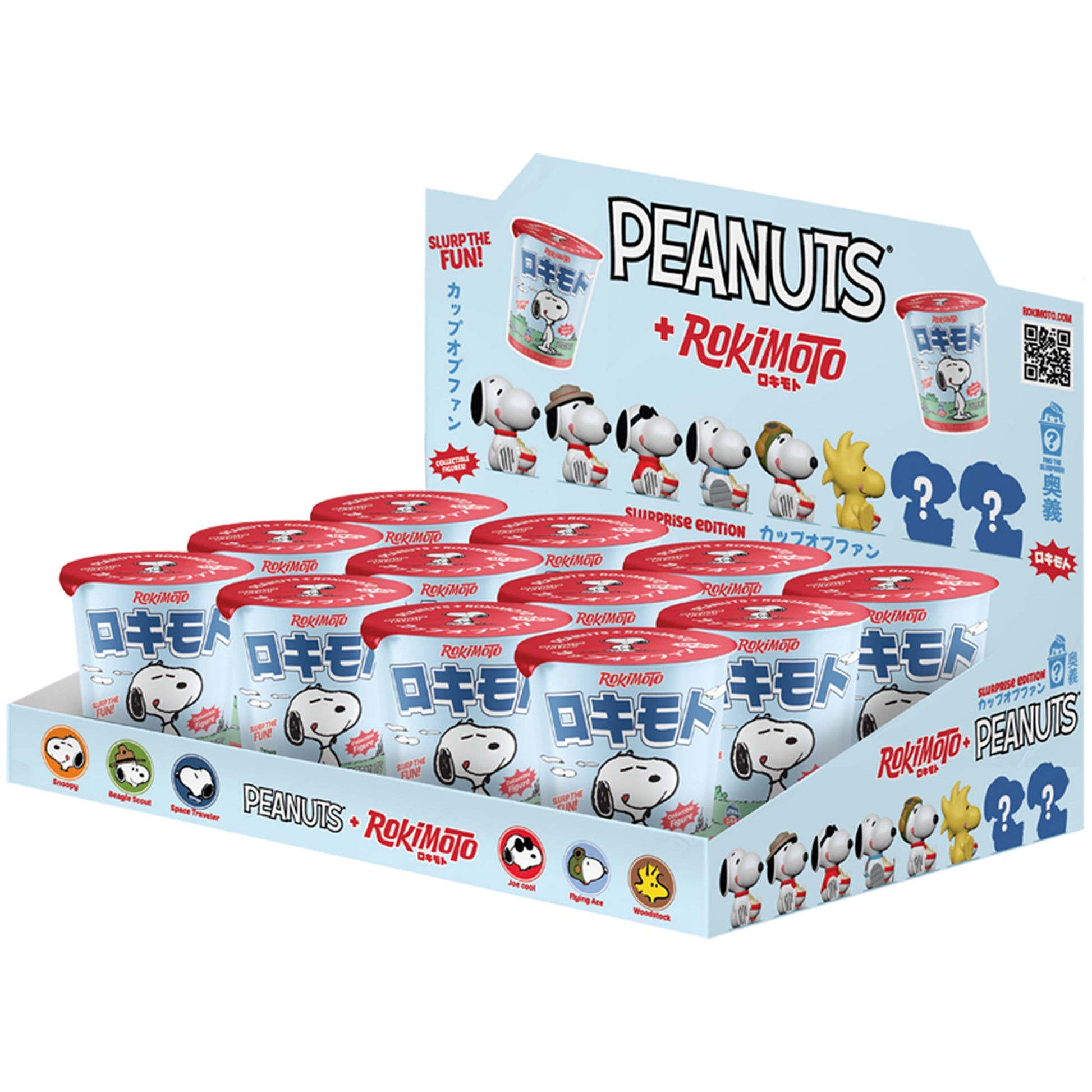 
Rokimoto Peanuts blind cup counter display – one cup supplied