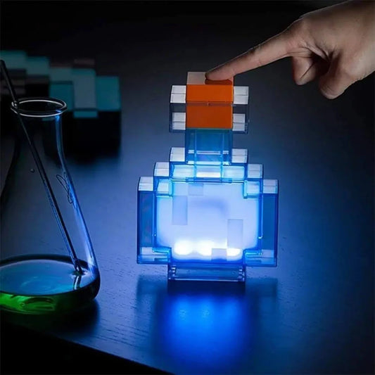Minecraft Potion Bottle LED Lamp – 8 Color Changing Mood Light | Shake to Switch | USB Rechargeable The Wonders Mart Trading™