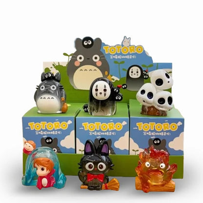 
Ghibli Spirits six-box display carton with Totoro, No-Face, Kodama, Jiji, Calcifer and Ponyo figures; sold as one random blind box.