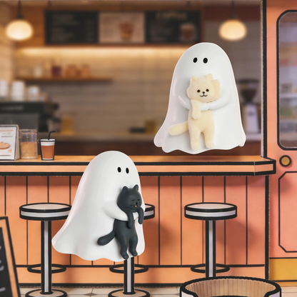 
52TOYS GHODY Behold My Cat cream and black cat figures