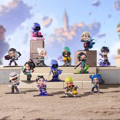 
POP MART VALORANT Classic Agents Series Figures — complete series lineup including secret Omen; lineup reference only, one random retail unit per purchase.