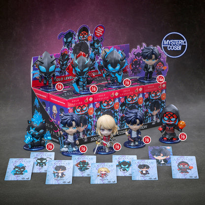 
Hot Toys Solo Leveling Cosbi Collection — eight-box display with character cards