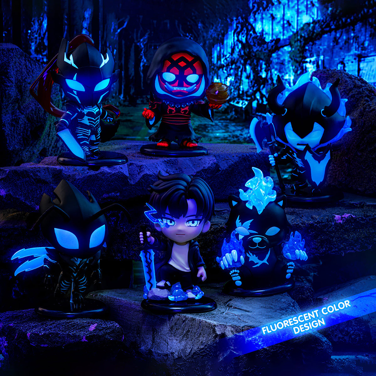 
Hot Toys Solo Leveling Cosbi Collection — fluorescent design display