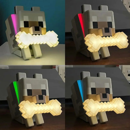 
Wolf night light collar colour modes