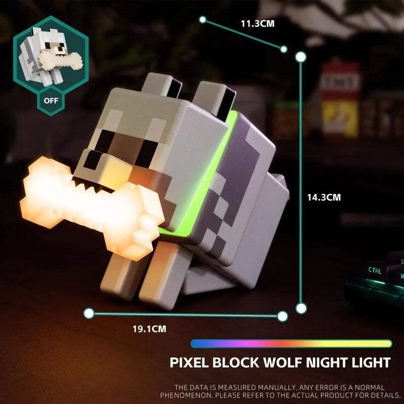 
Wolf night light supplier dimension diagram