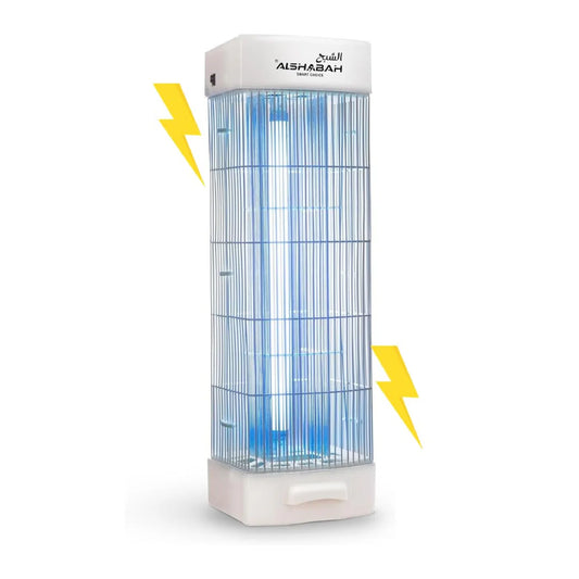 ALSHABAH Original Mosquito Killer Lamp – 3800V Smart Insect Zapper with 15W UV Light, Dual Reflectors & Cleaning Brush | Indoor & Outdoor Use (White)